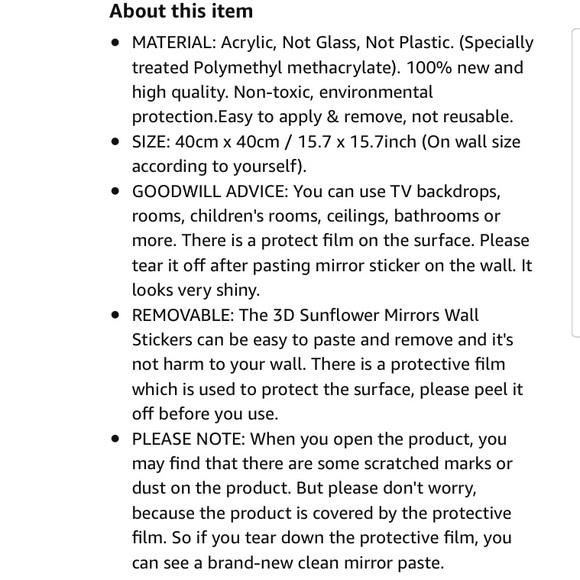 ✨Silver Sunflower Mirror Decor✨ - Picture 5 of 5